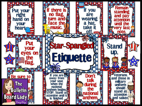 Star Spangled Banner Etiquette Bulletin Board