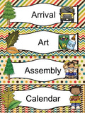 Schedule Cards - Camping Theme