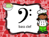 Music Symbol Posters - Cooking Theme
