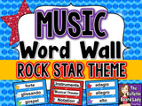 Music Word Wall Set – Rock Star Theme
