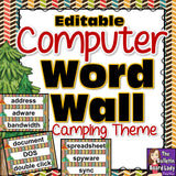 Computer Lab Decor BUNDLE - Camping Theme