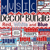 Music Class Décor Bundle – Red, White and Blue