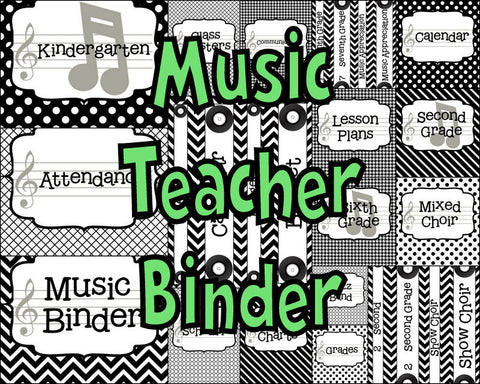 Teacher Binder - Black and White Patterns