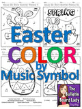 Easter Color by Music Symbols
