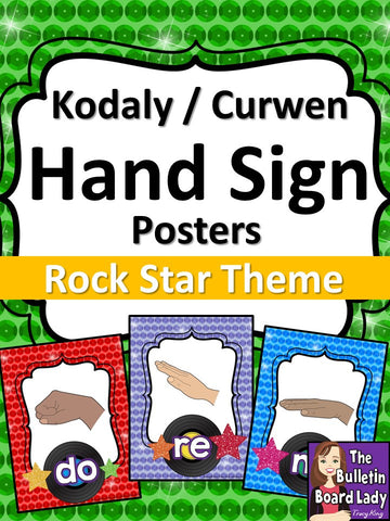 Kodaly Curwen Hand Signs – Rock Star Theme