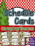 Schedule Cards - Camping Theme