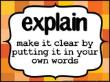 Test Prep Testing Words Bulletin Board Set of 42: Pixelation Background