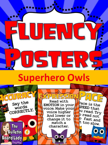 Fluency Posters-Superhero Owls