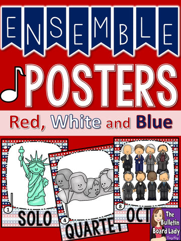 Ensemble Posters – Patriotic Red White and Blue Theme