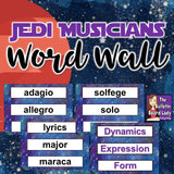 Music Word Wall - Jedi Musicians