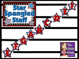 Treble Clef Bulletin Board Display Red White and Blue