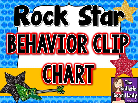 Behavior Clip Chart - Rock Star Theme