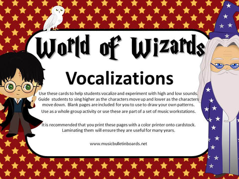 Vocal Explorations/Singing Visual Aids: World of Wizards