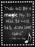 Music Quotes Posters Chalkboard Style