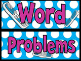 Combing Through Word Problems - Mustache Math Bulletin Board