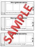 Exit Tickets Formative Assessments for Music Class-NOTES and RESTS