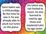 Composer of the Month Saint-Saens -Bulletin Board and Writing Activities
