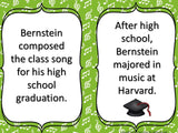 Composer of the Month Leonard Bernstein-Bulletin Board and Writing Projects