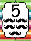 Mustache Number Posters 1-20
