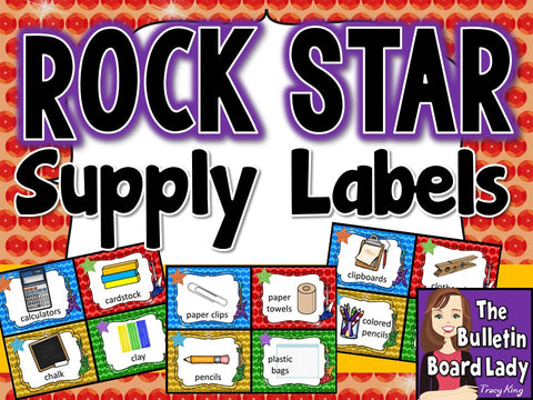 Supply Labels - Rock Star Theme