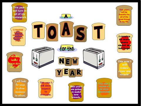 A Toast for the New Year Bulletin Board