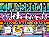 Classroom Jobs - Paw Print Theme