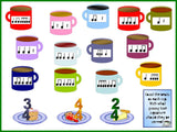 Counting Cups Music Rhythms Bulletin Board Kit