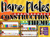 Student Name Plates - Construction Theme