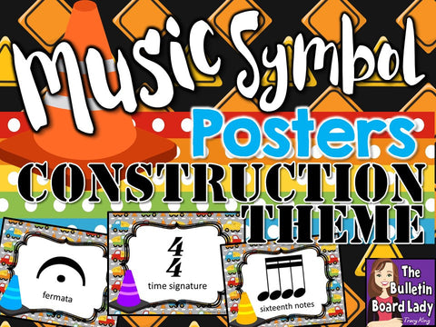 Music Symbol Posters Construction Theme