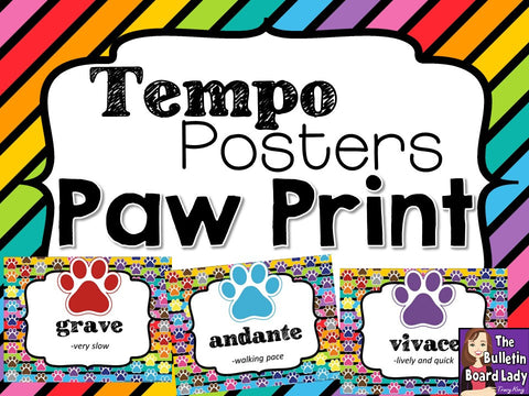 Tempo Posters Paw Prints Theme